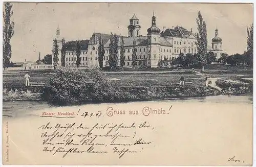 Gruss aus Olmütz. Kloster Hradisch. 1890 2709-11