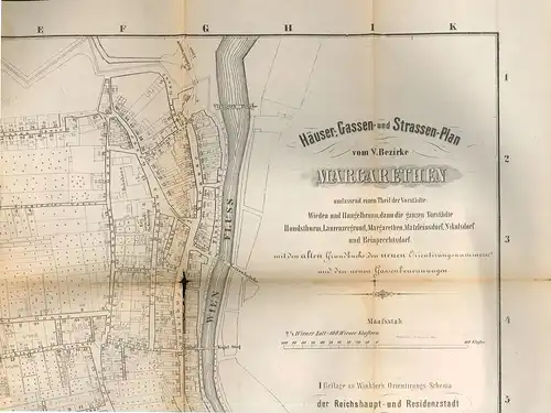 Häuser, Gassen- und Strassen-Plan vom V. Bezirke Margareten umfassend einen Thei