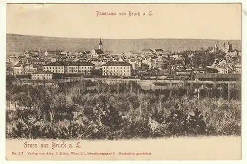 Panorama von Bruck a. L. Gruss aus Bruck a. L(eitha).