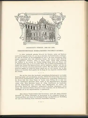 Der oesterreichische Ingenieur- und Architekten-Verein. MDCCCIIL- MDCCCIIC. Fest