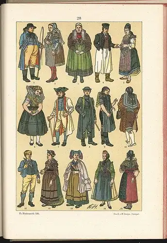 Handbuch der Deutschen Tracht. HOTTENROTH, Friedrich.