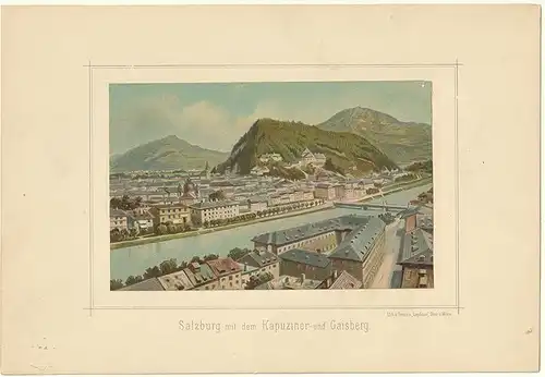 Salzburg mit dem Kapuziner und Gaisberg.