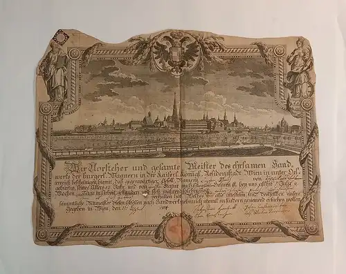 Wir Vorsteher und gesamte Meister des ehrsamen Handwerks der burgerl. Wagnern in