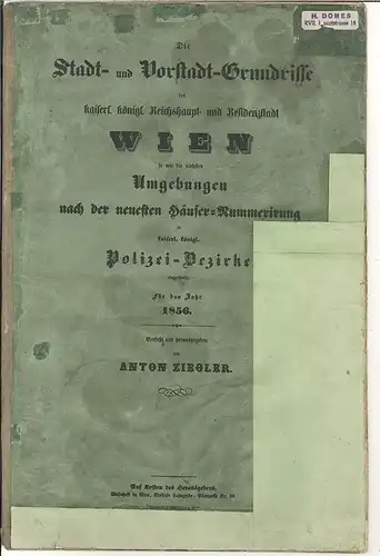 Die Stadt- und Vorstadt-Grundrisse der kaiserl. königl. Reichshaupt- und Residen