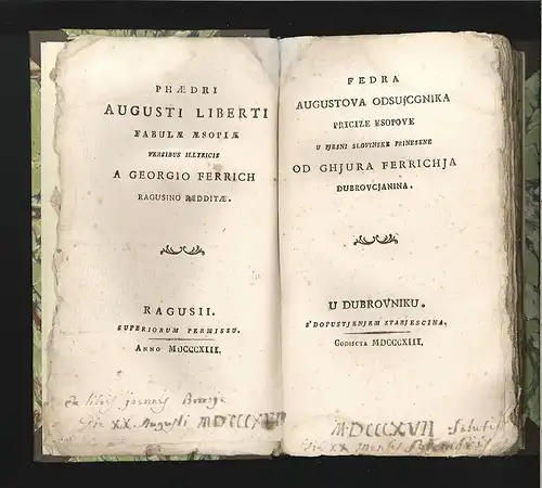 Phaedri Augusti Liberti Fabulae Aesopiae versibus illyricis/ Fedra Augustova Ods