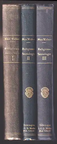 Gesammelte Aufsätze zur Religionssoziologie. WEBER, Max.