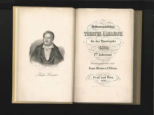 Oesterreichischer Theater Almanach für das Theaterjahr 1839, 1ter Jahrgang. WERN