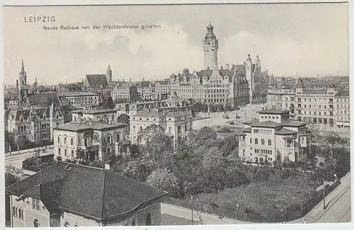 Leipzig. Neues Rathaus von der Wächterstrasse... 1905