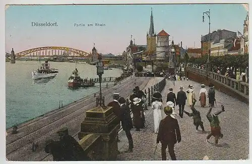 Düsseldorf. Partie am Rhein. 1912