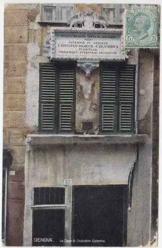 Genova. La Casa di Cristoforo Colombo. 1908
