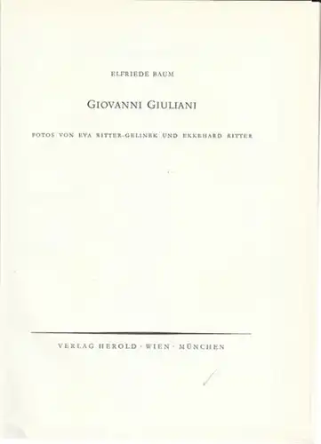 BAUM, Giovanni Giuliani. 1964 2825-03