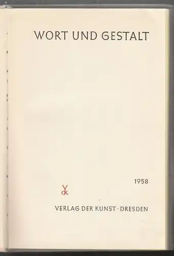 WORT UND GESTALT. 1958