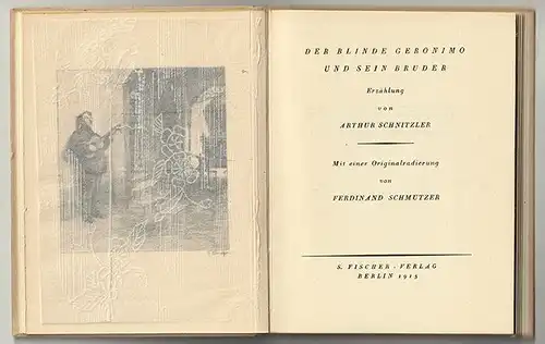 Der blinde Geronimo und sein Bruder. SCHNITZLER, Arthur.