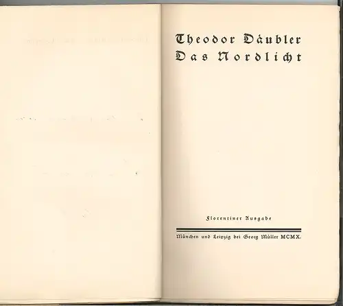 DÄUBLER, Das Nordlicht. 1910