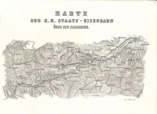 Malerischer Atlas der Eisenbahn über den Semmering. Mit historisch-statistischer