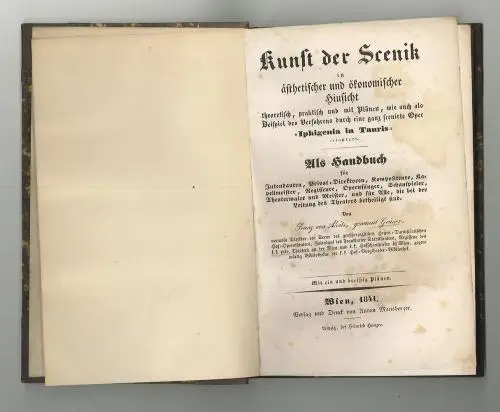 Kunst de Scenik in ästhetischer und ökonomischer Hinsicht theoretisch, praktisch