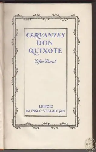 Don Quixote. Mit einem einleitenden Essay "Hamlet und Don Quixote" von Iwan Turg