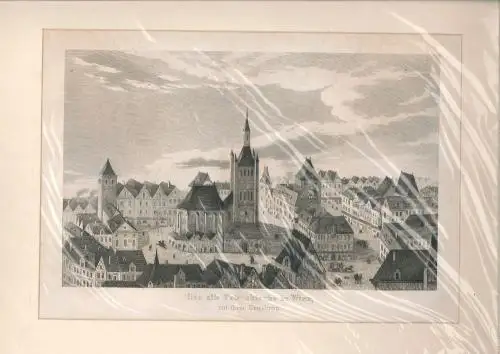 Die alte Peterskirche in Wien, mit ihrer Umgebung.