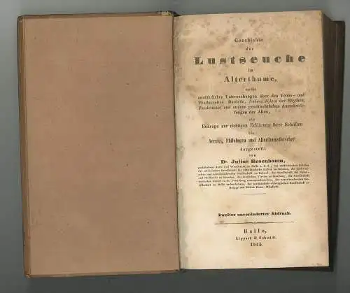 Geschichte der Lustseuche im Alterthume, nebst ausführlichen Untersuchungen über