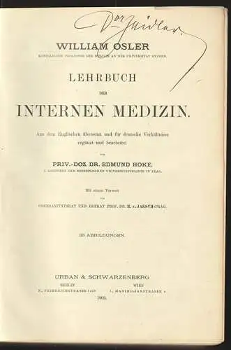 Lehrbuch der internen Medizin. Aus dem Englischen übersetzt und für deutsche Ver