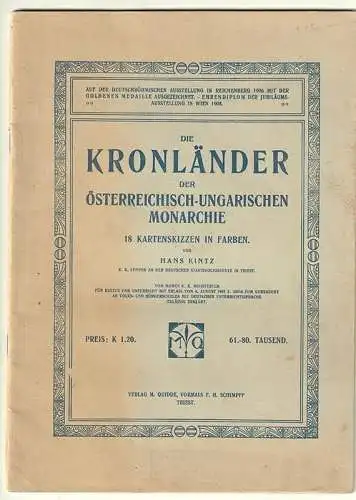 Die Kronländer der österreichisch-ungarischen Monarchie. 18 Kartenskizzen in Far