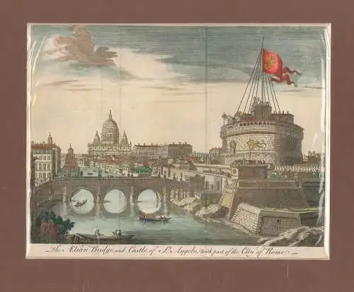The Aelian Bridge and Castle of St. Angelo, with part of the City of Rome.