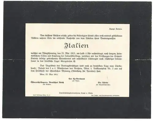 Von tiefstem Abscheu erfaßt, geben die Gerfertigten hiemit allen noch neutral ge