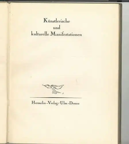 Künstlerische und kulturelle Manifestationen. [abweichender Einbandtitel: Situat