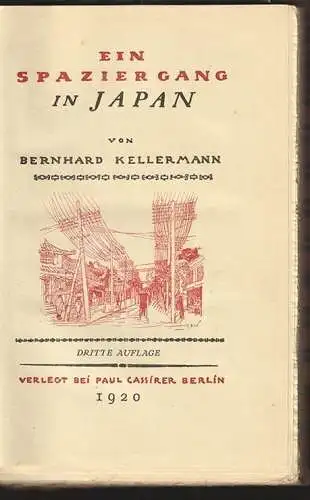 Ein Spaziergang in Japan. KELLERMANN, Bernhard.