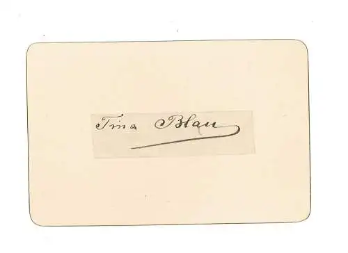 Tina Blau. BLAU, Tina, Malerin (1845-1916).
