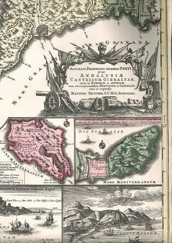 Accurata Designatio Celebris Freti Andalusiae Castellum Gibraltar inter Europam