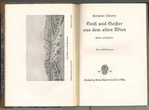 Geist und Geister aus dem alten Wien. Bilder und Gestalten. CLOETER, Hermine.