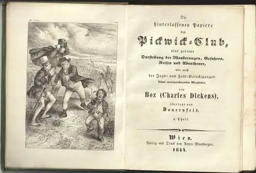 Sämmtliche Werke von Charles Dickens, genannt Boz, aus dem Englischen übersetzt,