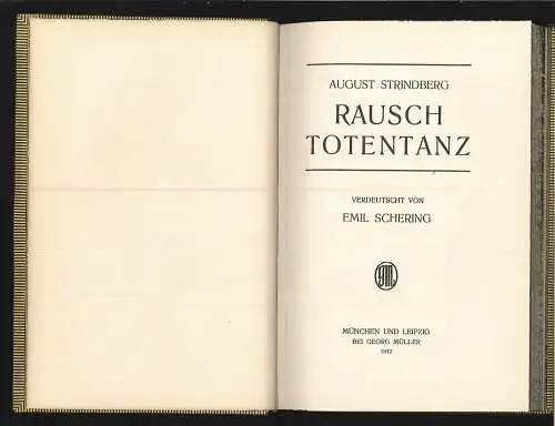 Rausch. Totentanz. STRINDBERG, August.
