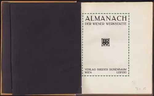 Almanach der Wiener Werkstätte. 1911