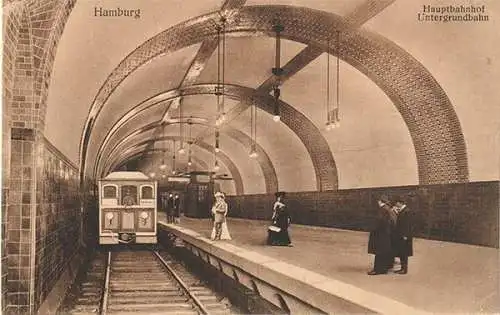 Hamburg. Hauptbahnhof Untergrundbahn.