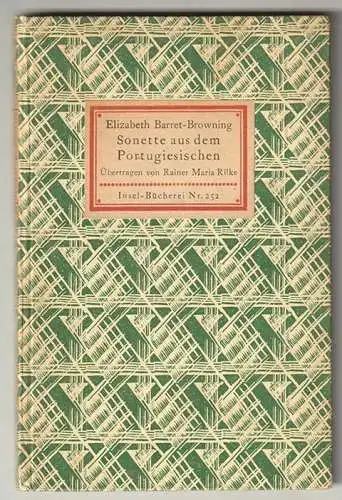 Sonette. Aus dem Portugiesischen. Übertr. durch Rainer Maria Rilke. BARRET-BROWN