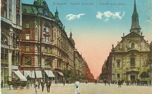 Budapest. Kossuth Lajos-utca - Kossuth Lajos-Gasse.