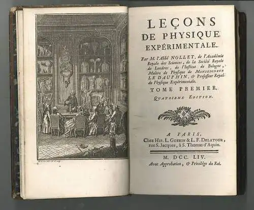 Lecons de physique expérimentale. NOLLET, [Jean Antoine].