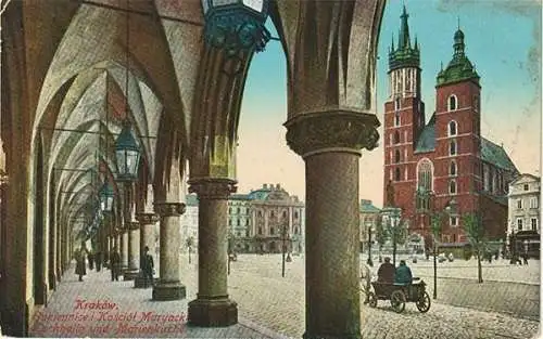 Krakow. Sukiennice / Kosciot Maryacki. Tuchhalle und Marienkirche.