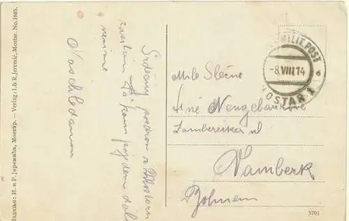 Mostar. Ansicht der Narenta von der Mujagada Komadina-Brücke.