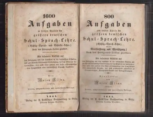 1600 Aufgaben zu beiden Theilen der größeren deutschen Schul-Sprach-Lehre. (Rich