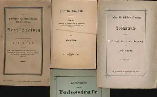 Konvolut von vier Schriften zum Thema. Drei davon anläßlich der Abstimmung in de