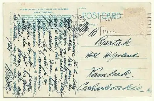 Scene at old field museum, Jackson Park, Chicago.