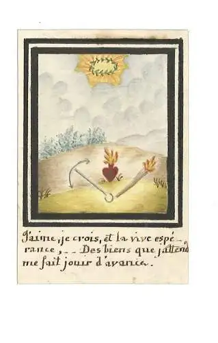J`aime, je crois, et la vive espérance,--Des biens que j`attende me fait jouir d