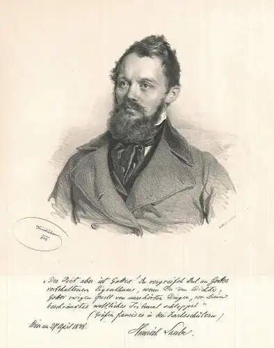 Heinrich Laube. KRIEHUBER , [Joseph].