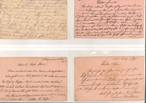 Konvolut von 184 Feldpostkarten eines Wiener Soldaten.