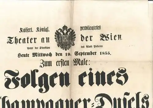 Kaiserl. königl. privilegirtes Theater an der Wien. Unter der Direktion  0738-24