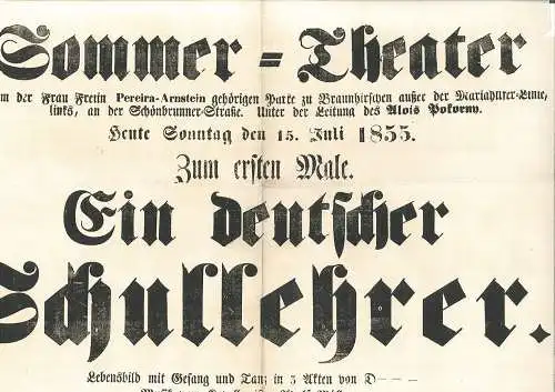 Neues Lebensbild mit Gesang. Arena. Unter Leitung des Directors L[eopold] KOTTAU