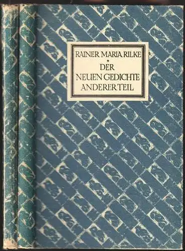 Neue Gedichte. RILKE, Rainer Maria.